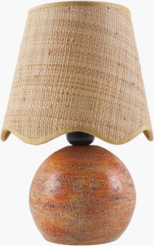 Livabliss Lomba Resin Accent Lamp with Linen Shade for Bedside or Living Room Ambiance LMB-002