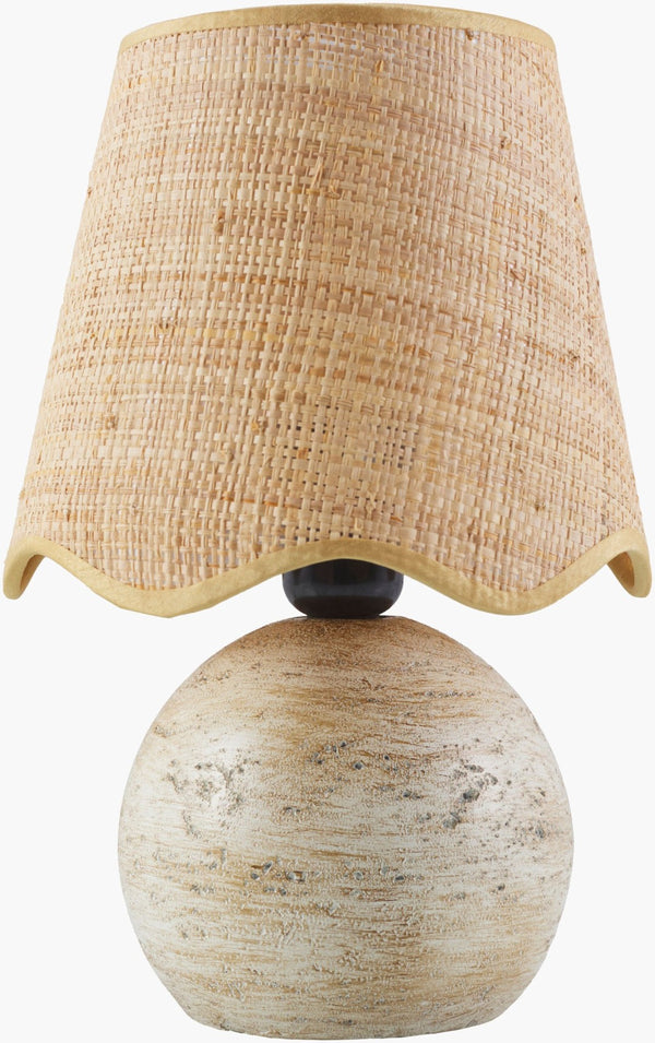 Livabliss Lomba Resin Accent Table Lamp with Linen Shade for Bedroom or Living Room LMB-003