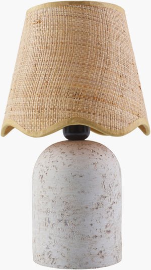 Livabliss Lomba Resin Table Lamp Linen Shade Warm Ambient Glow for Nightstand or Console LMB-004
