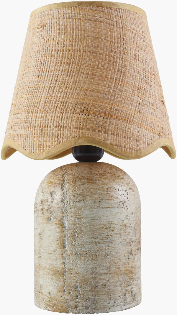 Livabliss Lomba Resin Table Lamp with Linen Shade Warm Glow for Bedroom or Living Room LMB-006