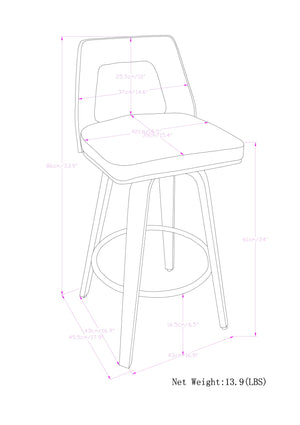 English Elm Ellison Bentwood Counter Height Stools Set Of 2 - Cream Vegan Leather For Modern Dining Spaces B136P158613