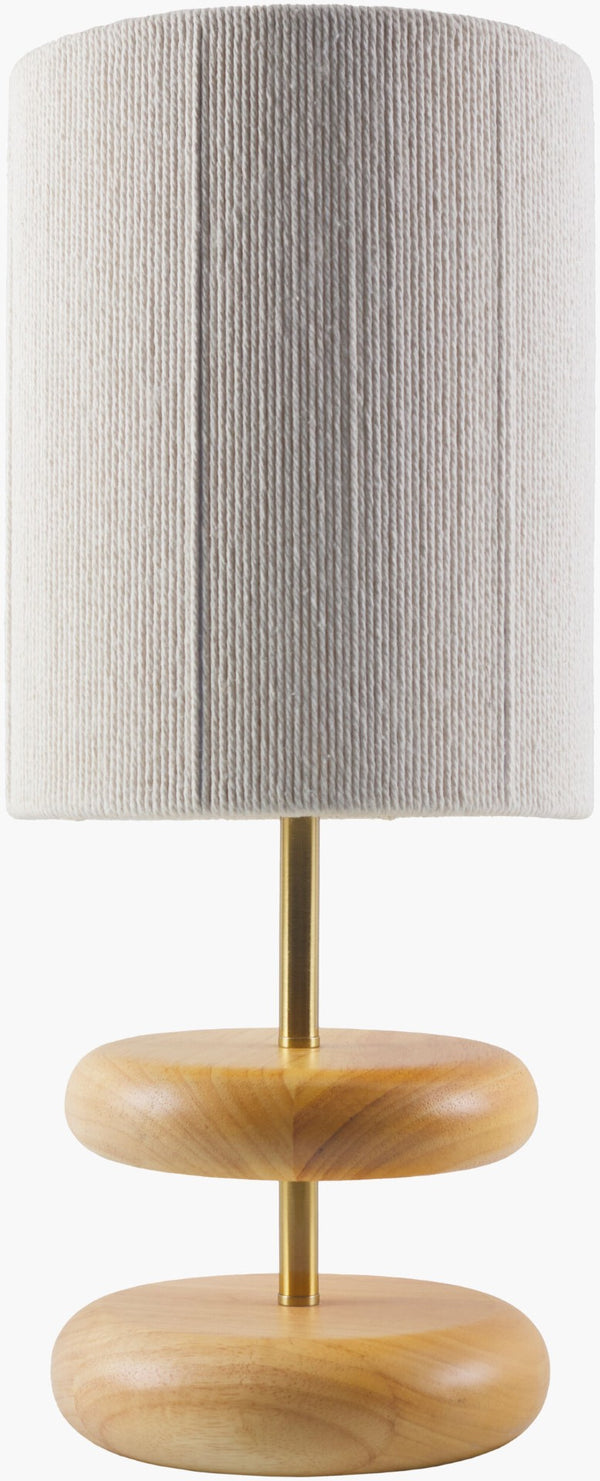 Livabliss Lombardi Beechwood Base Table Lamp with Jute Shade for Bedroom or Reading Nook LMD-001