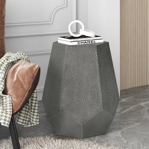 English Elm Christopher Knight Home® - METAL Modern Hammered Iron Geometric Side Table — Sleek Brushed Finish, Sturdy 80 lb Capacity Antique Silver 72228.00