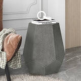 Christopher Knight Home® - Noble House - Pamsha Modern Hammered Iron Geometric Side Table