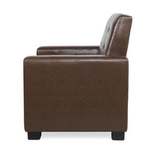 English Elm Christopher Knight Home® - RECLINER ergonomic PU leather lounge chair with plush padding and supportive design for home comfort and style Dark Brown 71978.00PUDBRN
