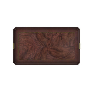 A.R.T. Furniture Revival Cocktail Table - Traditional Napa Mahogany Design With Satin Inlay & Aged Brass Accents Brown Rubberwood Solids,Quarter Mahogany Veneer,Resin,Metal 328300-1730