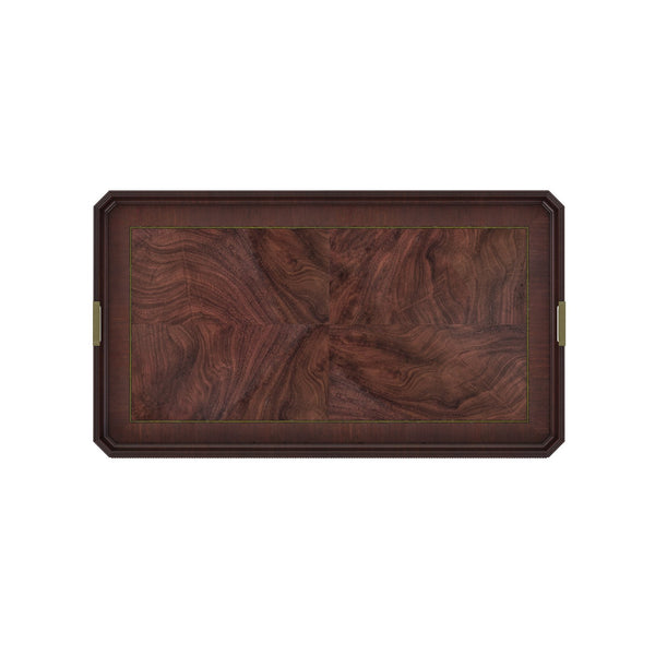 A.R.T. Furniture Revival Cocktail Table - Traditional Napa Mahogany Design With Satin Inlay & Aged Brass Accents Brown Rubberwood Solids,Quarter Mahogany Veneer,Resin,Metal 328300-1730