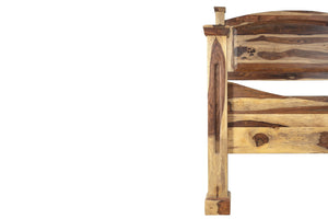 Porter Designs Porter Taos Solid Sheesham Wood Queen Bed – Rustic Charm For A Cozy, Refined Bedroom Retreat Natural Wood 04-196-14-9047n-kit