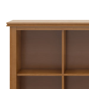English Elm Artisan 12 Cube Storage Unit - Handcrafted Honey Brown Wood Shelving For Versatile Home Organization B136P158416