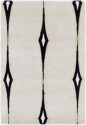 Surya Luminous Handmade 2' X 3' Wool & Viscose Rug - Luxurious, Durable, Unique Design For Any Space! Light Beige Wool,Viscose Lmn3002-23