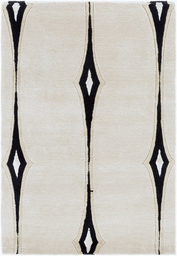 Surya Luminous Handmade 2' X 3' Wool & Viscose Rug - Luxurious, Durable, Unique Design For Any Space! Light Beige Wool,Viscose Lmn3002-23