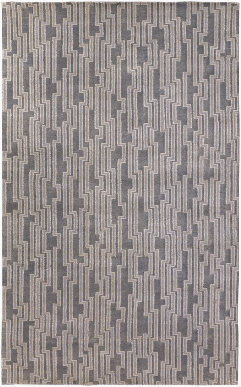 Surya Luminous Hand Knotted Wool Viscose Accent Rug Artisan Crafted for Entryway or Bedroom 5' x 8' Rectangle LMN3003-58