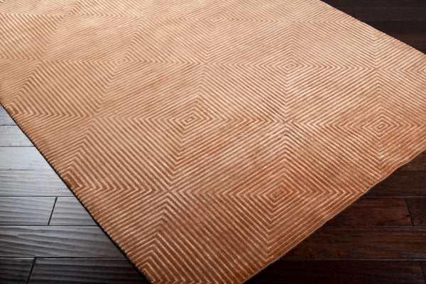 Surya Luminous Handmade 2' X 3' Wool & Viscose Rug - Luxurious, Durable, Unique Design For Any Space! Rust Viscose,Wool Lmn3004-23