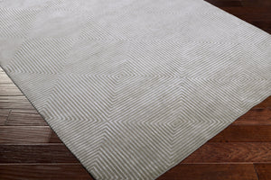 Surya Luminous Handmade 2' X 3' Wool & Viscose Rug - Luxurious, Durable, Unique Design For Any Space! Gray Viscose,Wool Lmn3005-58
