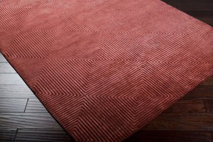 Surya Luminous Handmade 2' X 3' Wool & Viscose Rug - Luxurious, Durable, Unique Design For Any Space! Burgandy Viscose,Wool Lmn3006-58