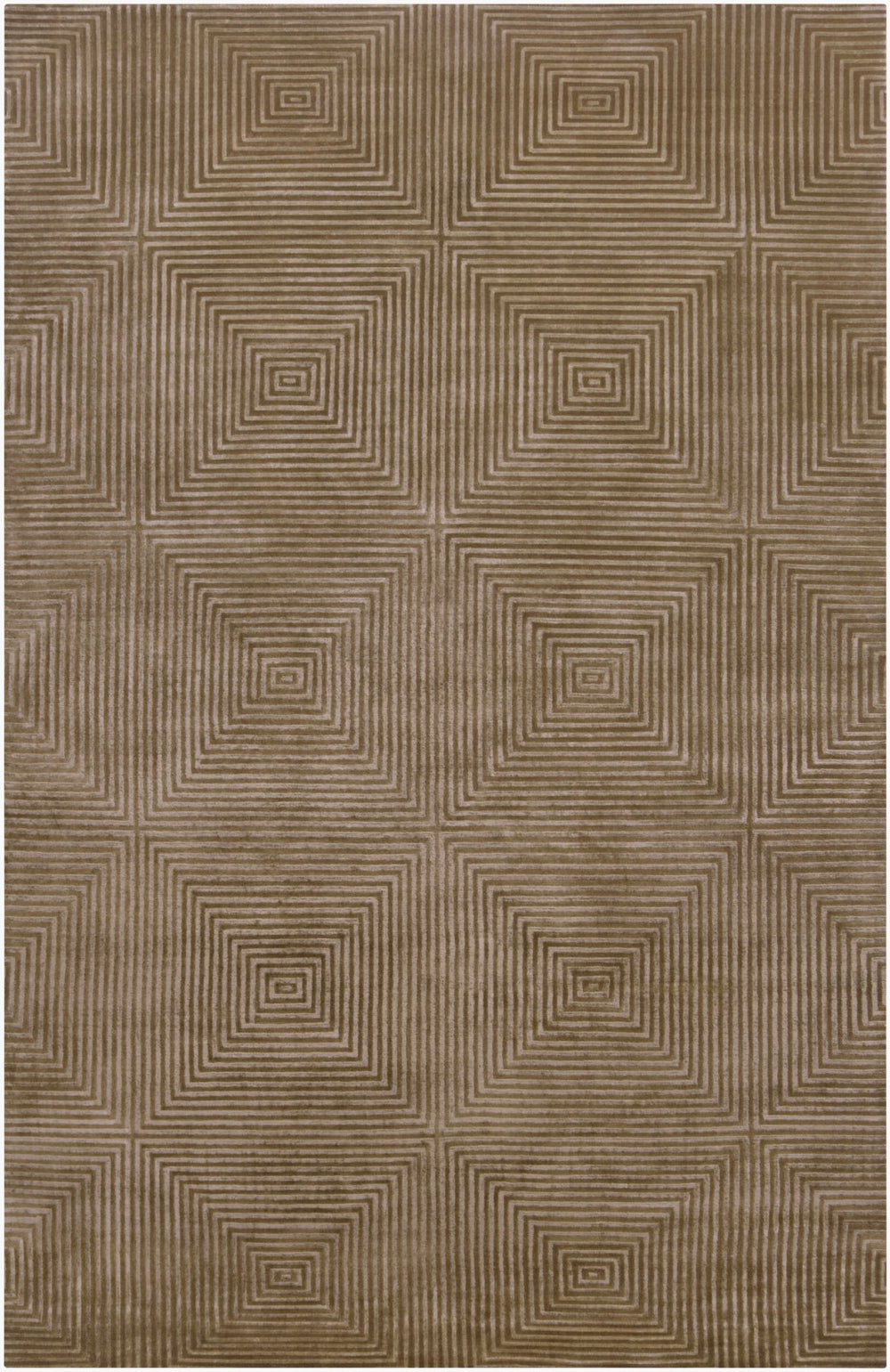 Surya Luminous Handmade 2' X 3' Wool & Viscose Rug - Luxurious, Durable, Unique Design For Any Space! Dark Brown Viscose,Wool Lmn3007-913