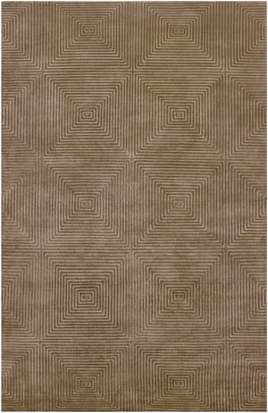 Surya Luminous Handmade 2' X 3' Wool & Viscose Rug - Luxurious, Durable, Unique Design For Any Space! Dark Brown Viscose,Wool Lmn3007-913