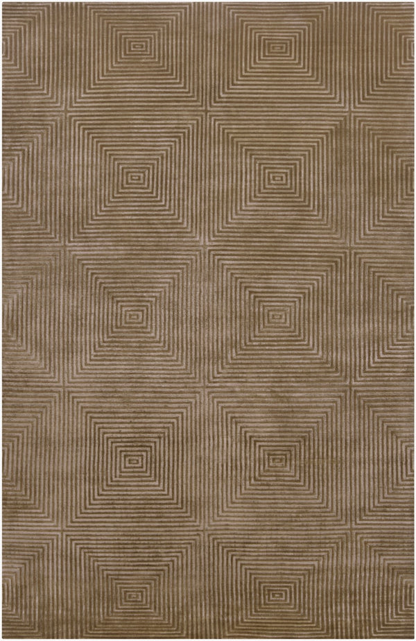 Surya Luminous Handmade 2' X 3' Wool & Viscose Rug - Luxurious, Durable, Unique Design For Any Space! Dark Brown Viscose,Wool Lmn3007-913