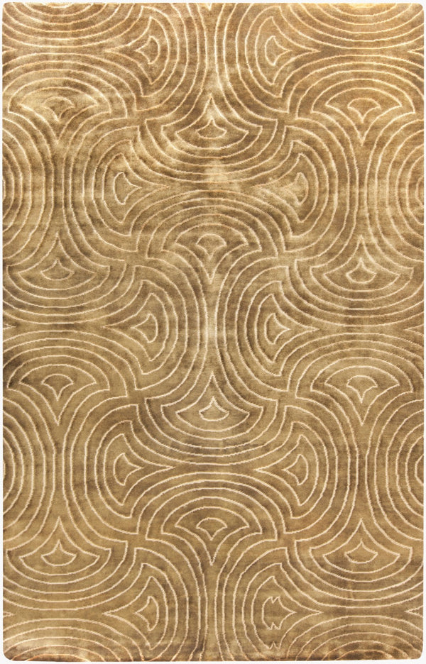 Surya Luminous Handmade 2' X 3' Wool & Viscose Rug - Luxurious, Durable, Unique Design For Any Space! Dark Brown Wool,Viscose Lmn3011-23