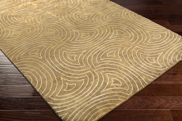Surya Luminous Handmade 2' X 3' Wool & Viscose Rug - Luxurious, Durable, Unique Design For Any Space! Dark Brown Wool,Viscose Lmn3011-23