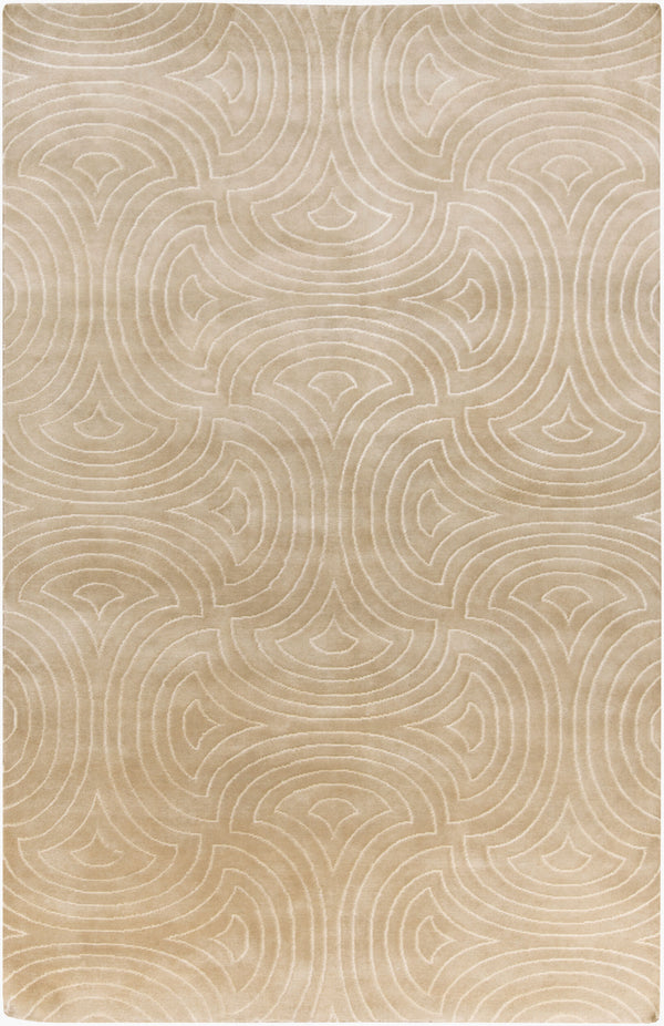 Surya Luminous Handmade 2' X 3' Wool & Viscose Rug - Luxurious, Durable, Unique Design For Any Space! Tan Wool,Viscose Lmn3012-58