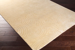 Surya Luminous Handmade 2' X 3' Wool & Viscose Rug - Luxurious, Durable, Unique Design For Any Space! Tan Wool,Viscose Lmn3012-58