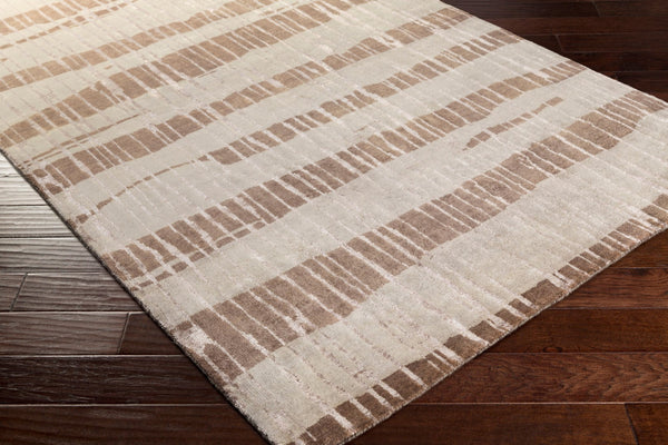 Surya Luminous Handmade 2' X 3' Wool & Viscose Rug - Luxurious, Durable, Unique Design For Any Space! Dark Brown Wool,Viscose Lmn3023-913