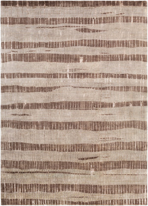 Surya Luminous Handmade 2' X 3' Wool & Viscose Rug - Luxurious, Durable, Unique Design For Any Space! Dark Brown Wool,Viscose Lmn3023-811