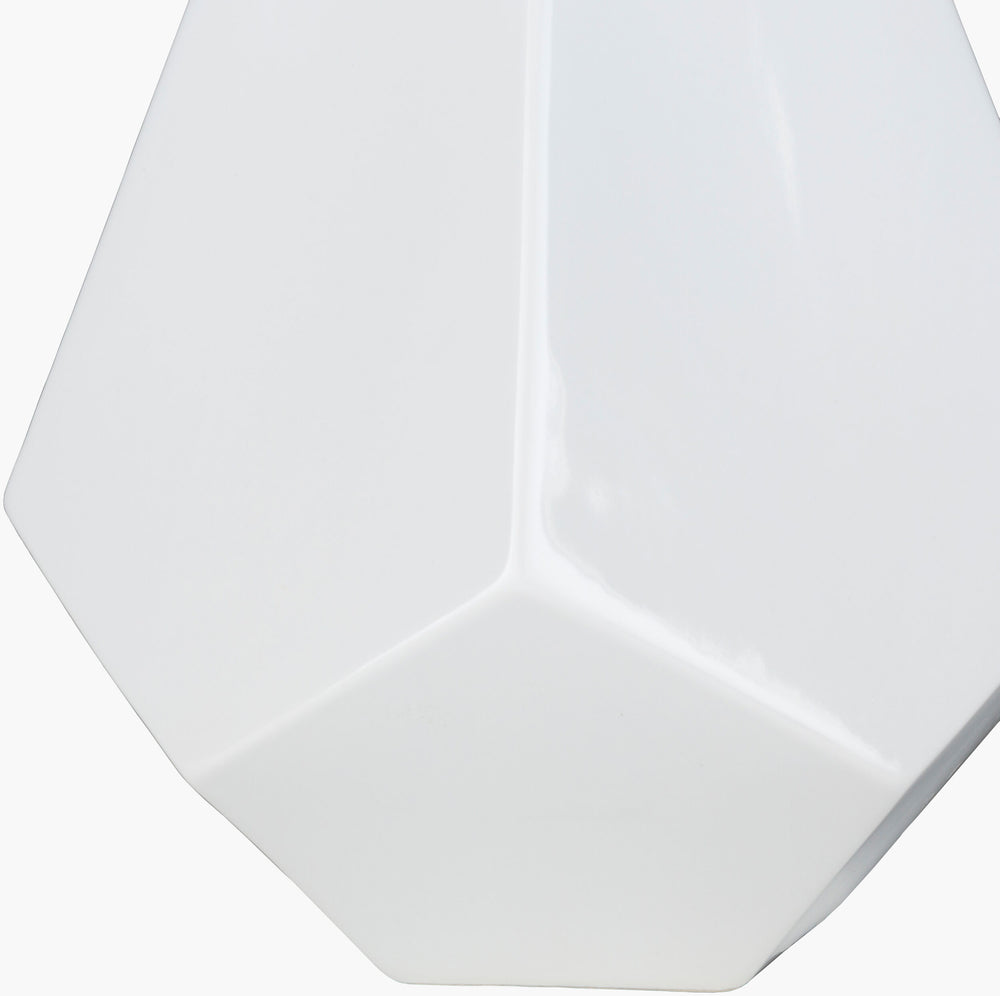 Surya Enigma 27" Ceramic Accent Table Lamp With Elegant White Faux Silk Shade For Modern Homes Body, White,Shade, White,Finial, White,Harp, Metallic ,Nickel Ceramic,Polyester Lmp-1016