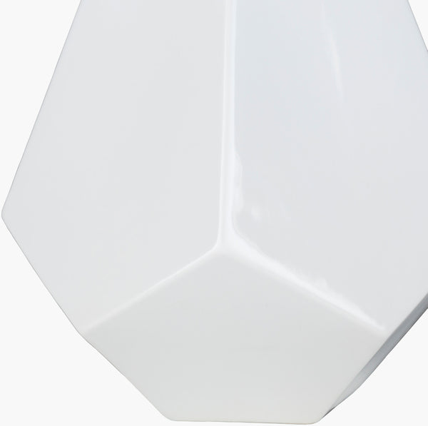 Surya Enigma 27" Ceramic Accent Table Lamp With Elegant White Faux Silk Shade For Modern Homes Body, White,Shade, White,Finial, White,Harp, Metallic ,Nickel Ceramic,Polyester Lmp-1016