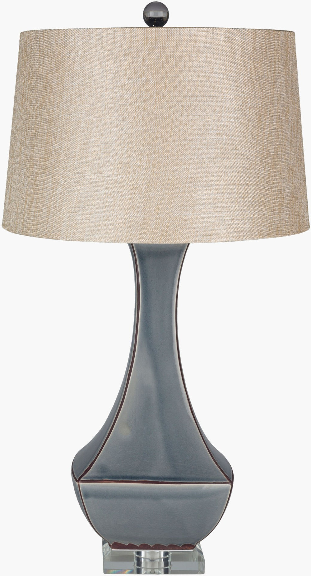 Livabliss Belhaven Ceramic and Crystal Base Table Lamp Warm Ambient Glow for Living Rooms LMP1070-TBL