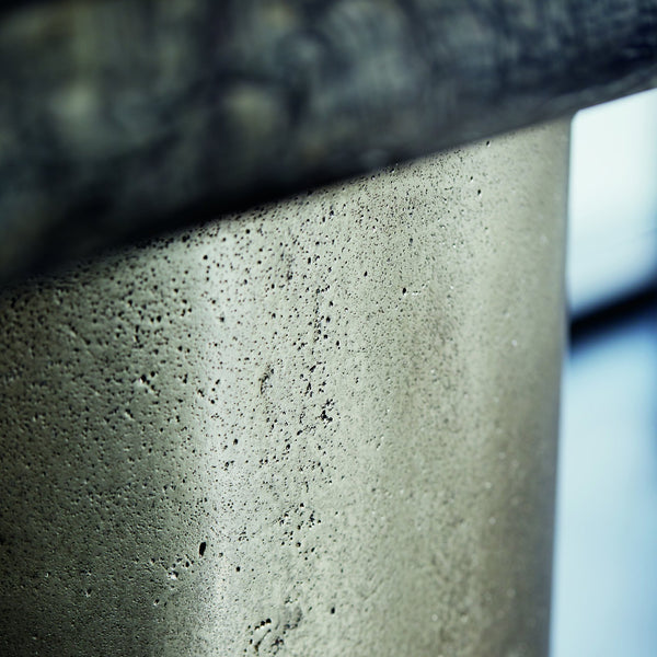 Bernhardt Bernhardt Sculptural Linea Desk With Black Forest Marble Top & Textured Graphite Pedestal, 72" K1100