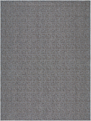 Livabliss Lumina Flatweave Coastal Accent Rug Polypropylene Outdoor Safe for Patio or Entryway Dark Brown, Sky 6'5" x 9' LMU2306-659