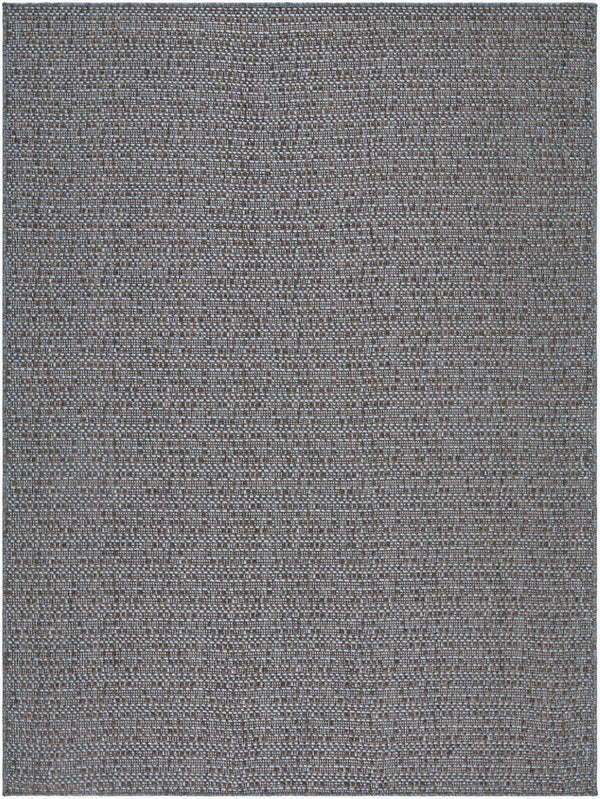 Livabliss Lumina Flatweave Coastal Accent Rug Polypropylene Outdoor Safe for Patio or Entryway Dark Brown, Sky 6'5" x 9' LMU2306-659
