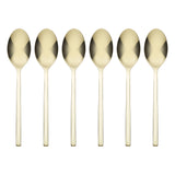 Lenox Oneida Allay Champagne Everyday Flatware Teaspoons, Set of 6 Metallic, STAINLESS METAL 895331