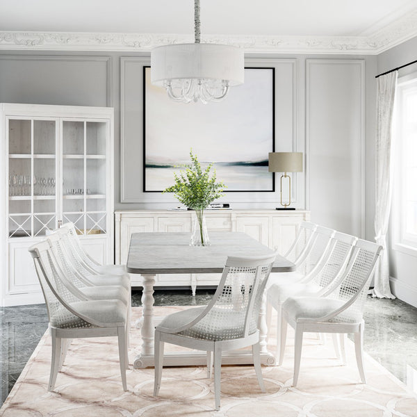 A.R.T. Furniture Somerton Traditional Display Cabinet With Glass Doors, Adjustable Shelves & Touch Dimmer Light White Parawood Solids,Elm Veneers,Metal,Glass,Resin 303240-2824