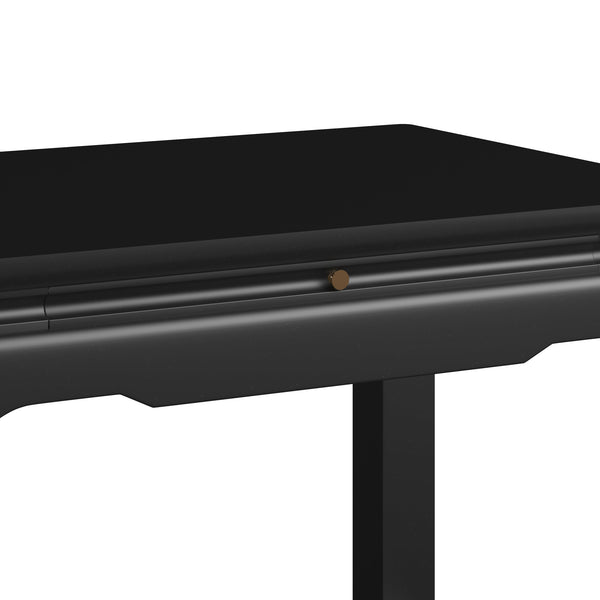 A.R.T. Furniture Eave Bedside Table - Elegant Traditional Nightstand With Asian Influence In Rich Ink Finish Black Material(S), Poplar And Parawood Solids 336140-1818