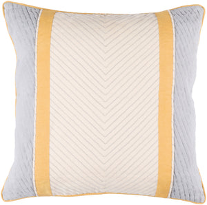 Surya Leona 20”X20” Global Flair Accent Pillow - Cotton & Linen Blend For Timeless Comfort & Style Light Beige Cotton,Linen Ln003-2222p