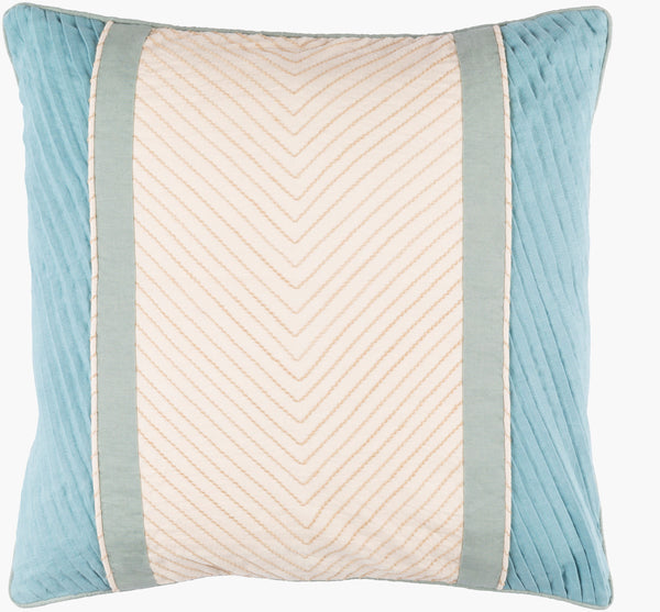 Surya Leona 20”X20” Global Flair Accent Pillow - Cotton & Linen Blend For Timeless Comfort & Style Tan Cotton,Linen Ln004-2222p
