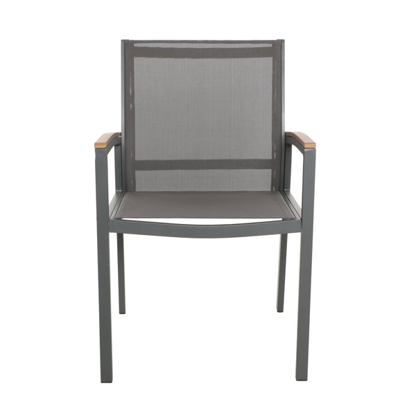 English Elm Christopher Knight Home® - Luton Dining Chair - Stylish Mid-Century Modern Design, Durable Weather-Resistant Aluminum & Comfort 62760.00GGRY