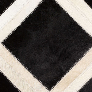 Surya Lana 20"L X 20"W Rustic Charm Accent Pillow - Luxurious Hair On Hide & Cotton Blend For Home Decor Black Hair On Hide,Polyester,Cotton Lna001-2020