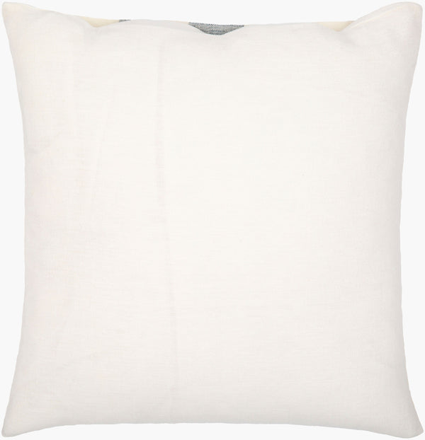 Surya Linen Stripe Buttoned Accent Pillow - 18"L X 18"W, Timeless Country Cottage Charm For Your Home Cream Linen,Linen Lnb003-1818d