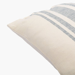 Surya Linen Stripe Buttoned Accent Pillow - 18"L X 18"W, Timeless Country Cottage Charm For Your Home Cream Linen,Linen Lnb003-1818d