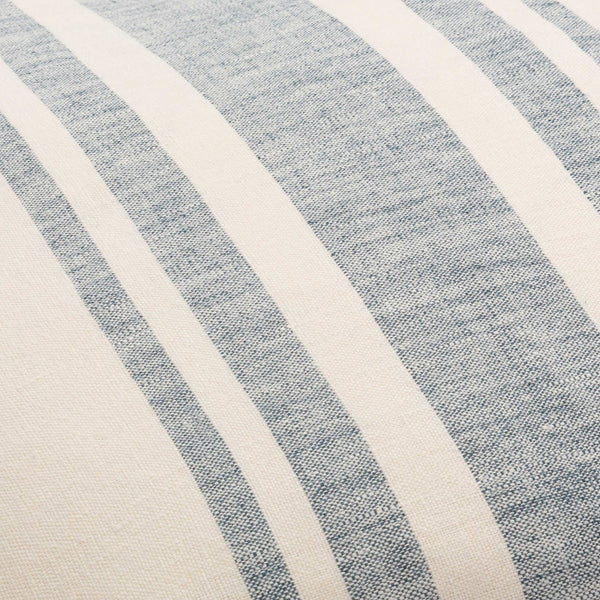 Surya Linen Stripe Buttoned Accent Pillow - 18"L X 18"W, Timeless Country Cottage Charm For Your Home Cream Linen,Linen Lnb003-1818d