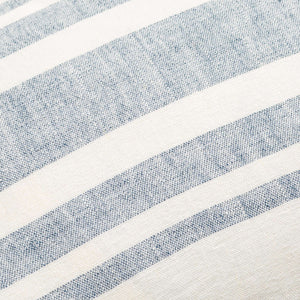Surya Linen Stripe Buttoned Accent Pillow - 18"L X 18"W, Timeless Country Cottage Charm For Your Home Cream Linen,Linen Lnb003-1818d