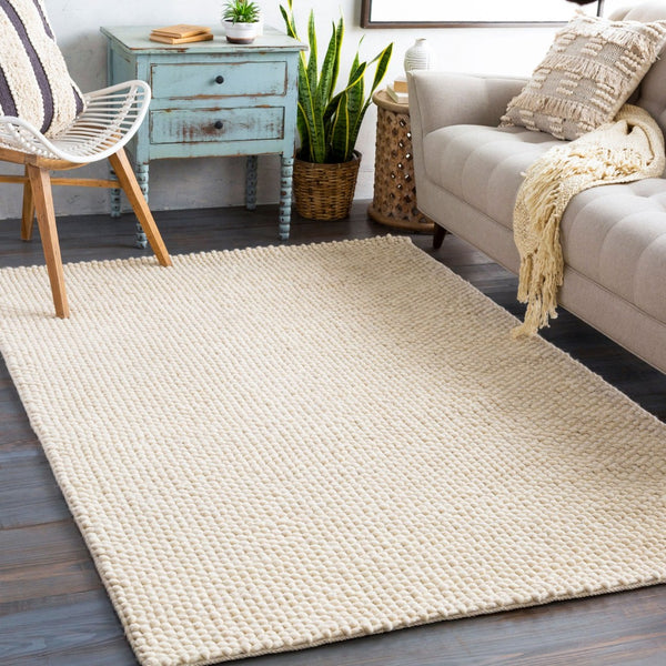 Livabliss Lucerne Handwoven Wool Blend Flatweave Area Rug Artisan Crafted for Entryways and Bedrooms Cream 8'10" x 13' LNE1000-81013