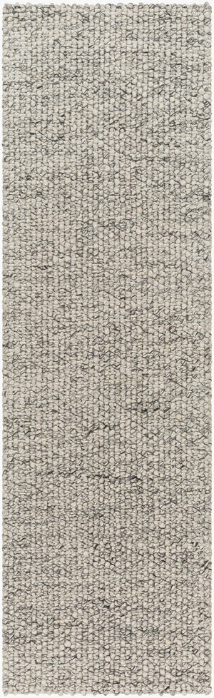 Livabliss Lucerne Handwoven Wool Blend Flatweave Area Rug for Living Room or Dining Space Charcoal, Ivory 2'6" x 8' LNE1001-268