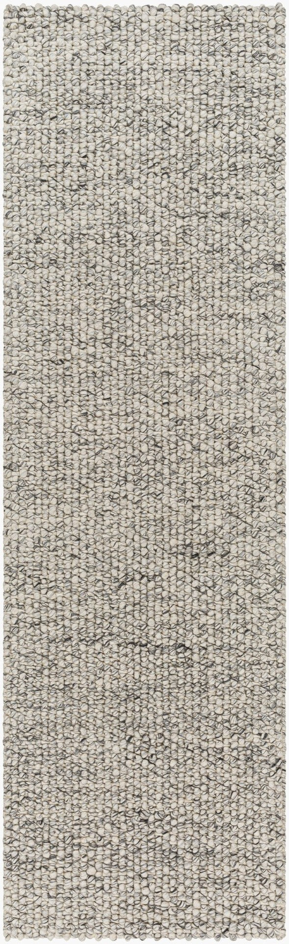 Livabliss Lucerne Handwoven Wool Blend Flatweave Area Rug for Living Room or Dining Space Charcoal, Ivory 2'6" x 8' LNE1001-268