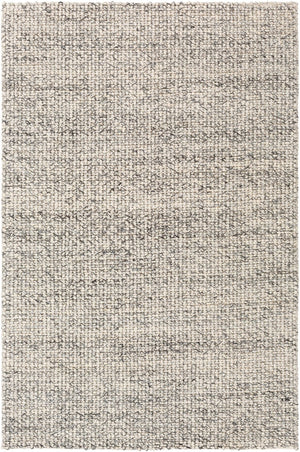 Livabliss Lucerne Handwoven Wool Blend Flatweave Area Rug for Living Room or Dining Space Charcoal, Ivory 6' x 9' LNE1001-69
