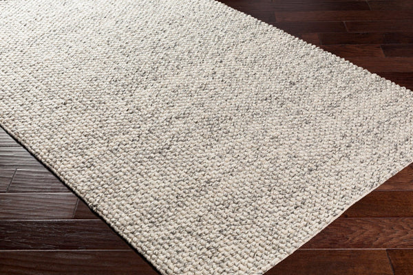 Livabliss Lucerne Handwoven Wool Blend Flatweave Area Rug for Living Room or Dining Space Charcoal, Ivory 6' x 9' LNE1001-69